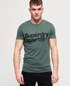 Superdry Core Sport Graphic Férfi Pólók Olivazöld | MXGPI7103